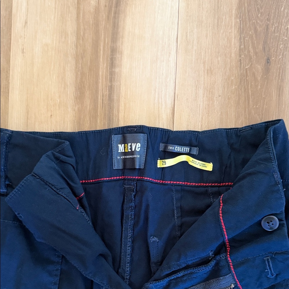 Maeve Wide Leg Trousers Navy Size 29 Anthropologie - Picture 2 of 4